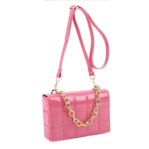 NEW -  Pink Hard Jelly Cross-body Bag